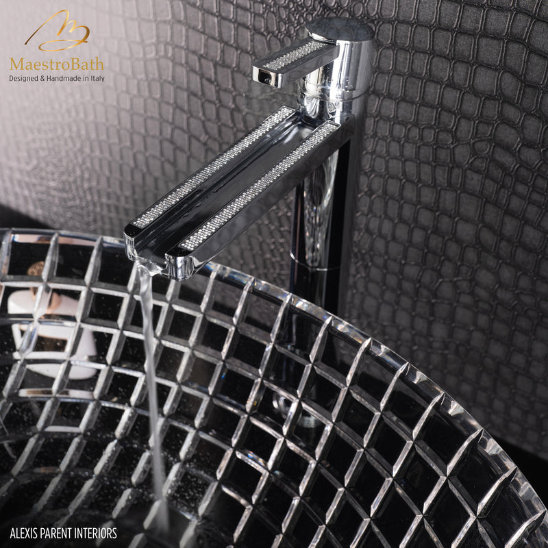 Swarovski Crystal Bathroom Faucet | Polished Chrome