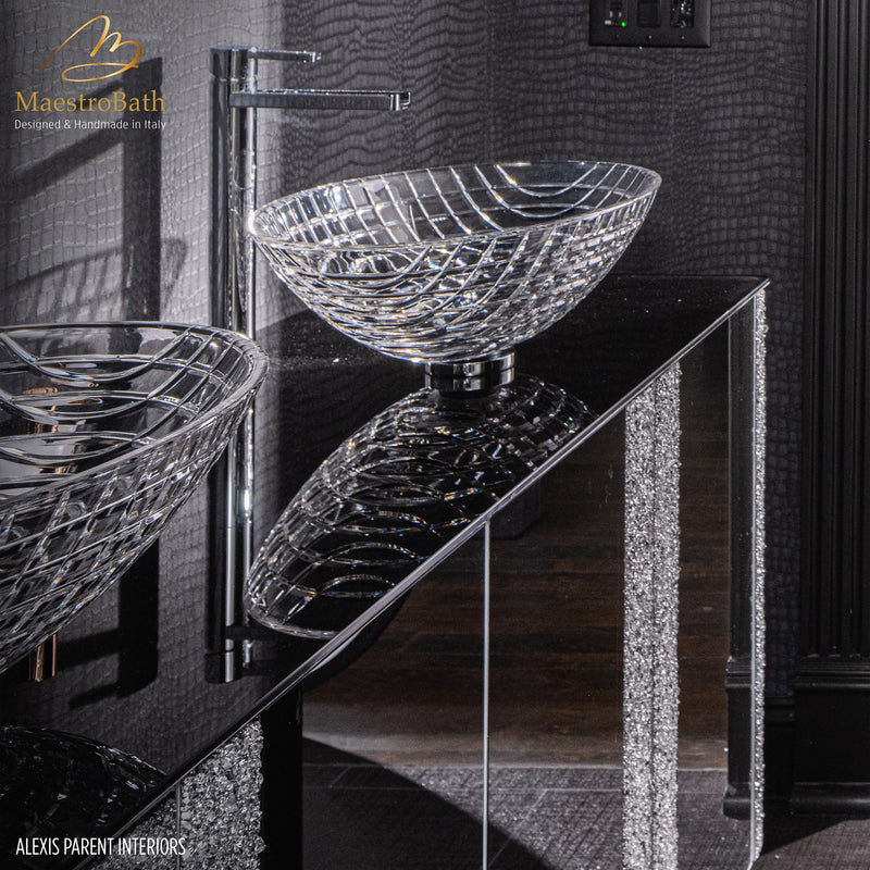 Princess Luxury Crystal Black Double Vanity