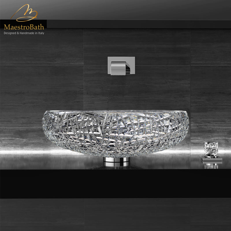 Scenia Crystal Round Bathroom Sink
